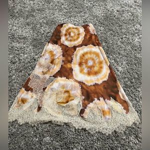 Zara Midi Silk Lace Skirt